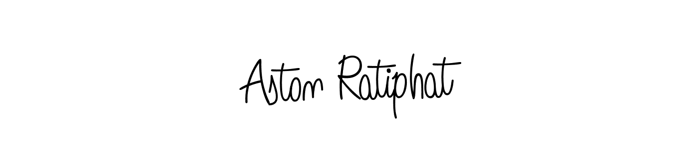 Make a beautiful signature design for name Aston Ratiphat. With this signature (Angelique-Rose-font-FFP) style, you can create a handwritten signature for free. Aston Ratiphat signature style 5 images and pictures png
