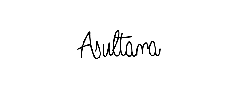 You should practise on your own different ways (Angelique-Rose-font-FFP) to write your name (Asultana) in signature. don't let someone else do it for you. Asultana signature style 5 images and pictures png