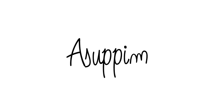 if you are searching for the best signature style for your name Asuppim. so please give up your signature search. here we have designed multiple signature styles  using Angelique-Rose-font-FFP. Asuppim signature style 5 images and pictures png