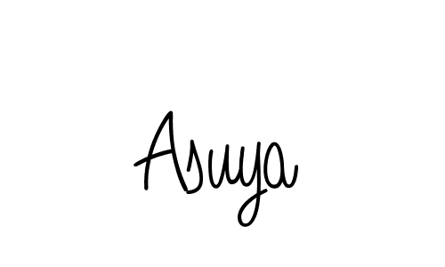 Asuya stylish signature style. Best Handwritten Sign (Angelique-Rose-font-FFP) for my name. Handwritten Signature Collection Ideas for my name Asuya. Asuya signature style 5 images and pictures png