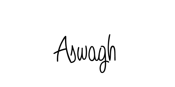 Make a beautiful signature design for name Aswagh. With this signature (Angelique-Rose-font-FFP) style, you can create a handwritten signature for free. Aswagh signature style 5 images and pictures png