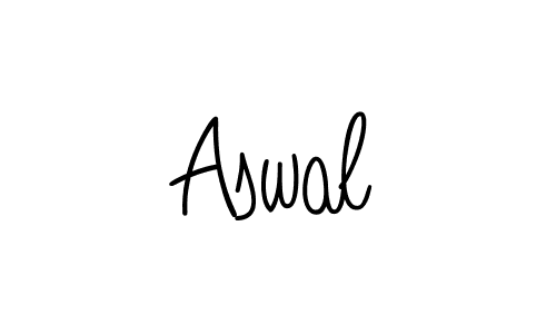 Make a beautiful signature design for name Aswal. With this signature (Angelique-Rose-font-FFP) style, you can create a handwritten signature for free. Aswal signature style 5 images and pictures png