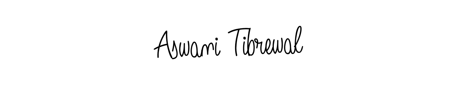 Design your own signature with our free online signature maker. With this signature software, you can create a handwritten (Angelique-Rose-font-FFP) signature for name Aswani Tibrewal. Aswani Tibrewal signature style 5 images and pictures png