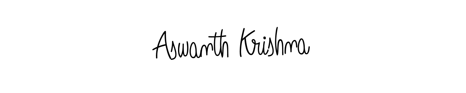 Aswanth Krishna stylish signature style. Best Handwritten Sign (Angelique-Rose-font-FFP) for my name. Handwritten Signature Collection Ideas for my name Aswanth Krishna. Aswanth Krishna signature style 5 images and pictures png