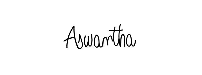 How to make Aswantha name signature. Use Angelique-Rose-font-FFP style for creating short signs online. This is the latest handwritten sign. Aswantha signature style 5 images and pictures png