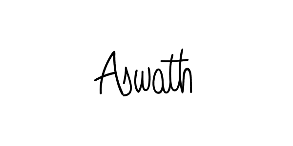 Design your own signature with our free online signature maker. With this signature software, you can create a handwritten (Angelique-Rose-font-FFP) signature for name Aswath. Aswath signature style 5 images and pictures png