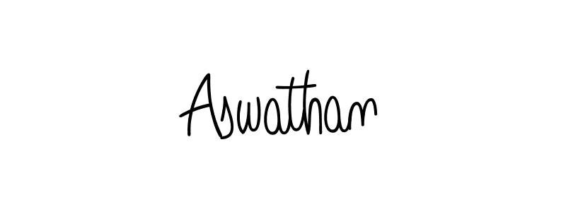 Use a signature maker to create a handwritten signature online. With this signature software, you can design (Angelique-Rose-font-FFP) your own signature for name Aswathan. Aswathan signature style 5 images and pictures png