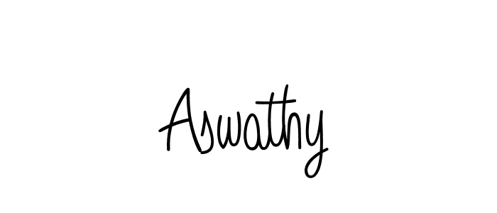 You should practise on your own different ways (Angelique-Rose-font-FFP) to write your name (Aswathy) in signature. don't let someone else do it for you. Aswathy signature style 5 images and pictures png