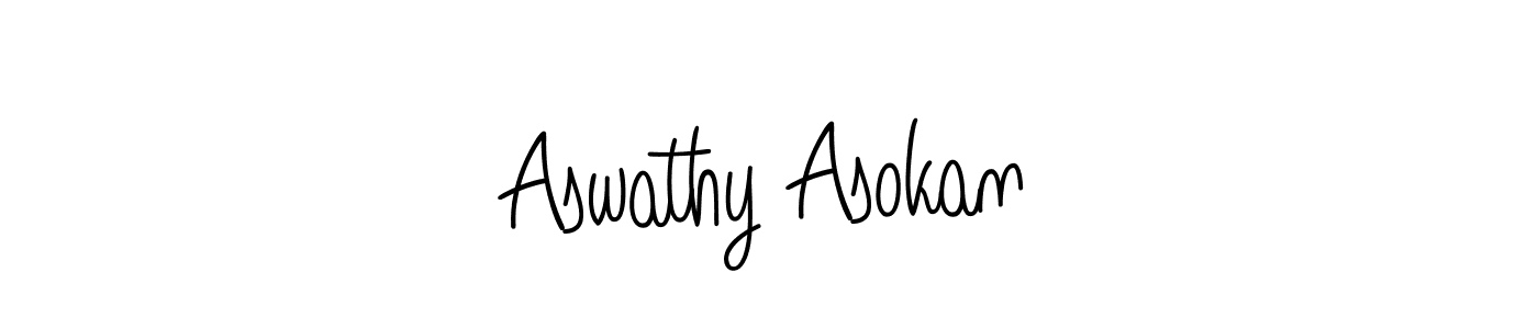 How to make Aswathy Asokan name signature. Use Angelique-Rose-font-FFP style for creating short signs online. This is the latest handwritten sign. Aswathy Asokan signature style 5 images and pictures png
