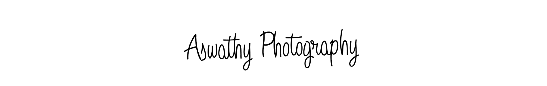 How to make Aswathy Photography name signature. Use Angelique-Rose-font-FFP style for creating short signs online. This is the latest handwritten sign. Aswathy Photography signature style 5 images and pictures png