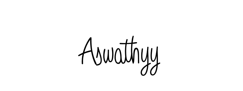 Design your own signature with our free online signature maker. With this signature software, you can create a handwritten (Angelique-Rose-font-FFP) signature for name Aswathyy. Aswathyy signature style 5 images and pictures png