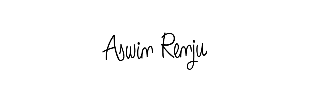 Also we have Aswin Renju name is the best signature style. Create professional handwritten signature collection using Angelique-Rose-font-FFP autograph style. Aswin Renju signature style 5 images and pictures png