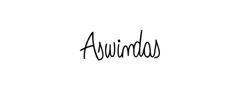 Use a signature maker to create a handwritten signature online. With this signature software, you can design (Angelique-Rose-font-FFP) your own signature for name Aswindas. Aswindas signature style 5 images and pictures png