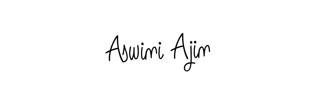 Design your own signature with our free online signature maker. With this signature software, you can create a handwritten (Angelique-Rose-font-FFP) signature for name Aswini Ajin. Aswini Ajin signature style 5 images and pictures png