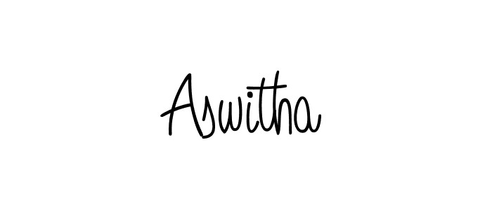Use a signature maker to create a handwritten signature online. With this signature software, you can design (Angelique-Rose-font-FFP) your own signature for name Aswitha. Aswitha signature style 5 images and pictures png