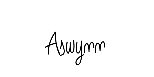 You should practise on your own different ways (Angelique-Rose-font-FFP) to write your name (Aswynn) in signature. don't let someone else do it for you. Aswynn signature style 5 images and pictures png