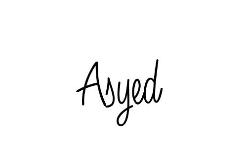 You should practise on your own different ways (Angelique-Rose-font-FFP) to write your name (Asyed) in signature. don't let someone else do it for you. Asyed signature style 5 images and pictures png