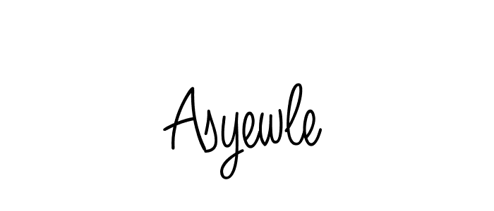 Make a beautiful signature design for name Asyewle. With this signature (Angelique-Rose-font-FFP) style, you can create a handwritten signature for free. Asyewle signature style 5 images and pictures png