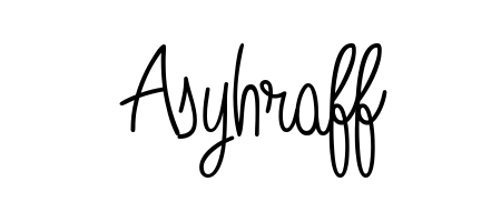 The Angelique-Rose-font-FFP font transforms the name Asyhraff into an executive sign with sharp precision and distinguished character. Asyhraff signature style 5 images and pictures png