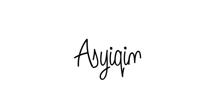 Asyiqin stylish signature style. Best Handwritten Sign (Angelique-Rose-font-FFP) for my name. Handwritten Signature Collection Ideas for my name Asyiqin. Asyiqin signature style 5 images and pictures png