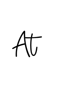 Create a beautiful signature design for name At. With this signature (Angelique-Rose-font-FFP) fonts, you can make a handwritten signature for free. At signature style 5 images and pictures png