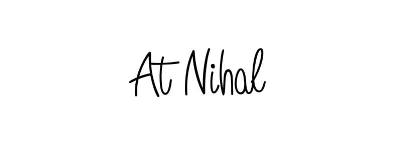 The best way (Angelique-Rose-font-FFP) to make a short signature is to pick only two or three words in your name. The name At Nihal include a total of six letters. For converting this name. At Nihal signature style 5 images and pictures png