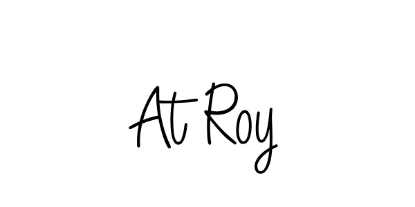 How to make At Roy name signature. Use Angelique-Rose-font-FFP style for creating short signs online. This is the latest handwritten sign. At Roy signature style 5 images and pictures png