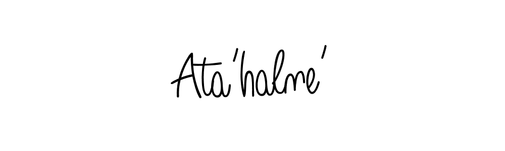 This is the best signature style for the Ata'halne' name. Also you like these signature font (Angelique-Rose-font-FFP). Mix name signature. Ata'halne' signature style 5 images and pictures png