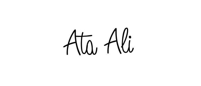 You should practise on your own different ways (Angelique-Rose-font-FFP) to write your name (Ata Ali) in signature. don't let someone else do it for you. Ata Ali signature style 5 images and pictures png