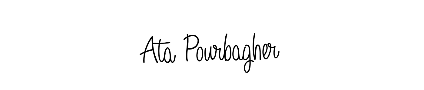 Use a signature maker to create a handwritten signature online. With this signature software, you can design (Angelique-Rose-font-FFP) your own signature for name Ata Pourbagher. Ata Pourbagher signature style 5 images and pictures png