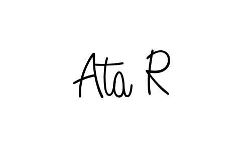 Once you've used our free online signature maker to create your best signature Angelique-Rose-font-FFP style, it's time to enjoy all of the benefits that Ata R name signing documents. Ata R signature style 5 images and pictures png