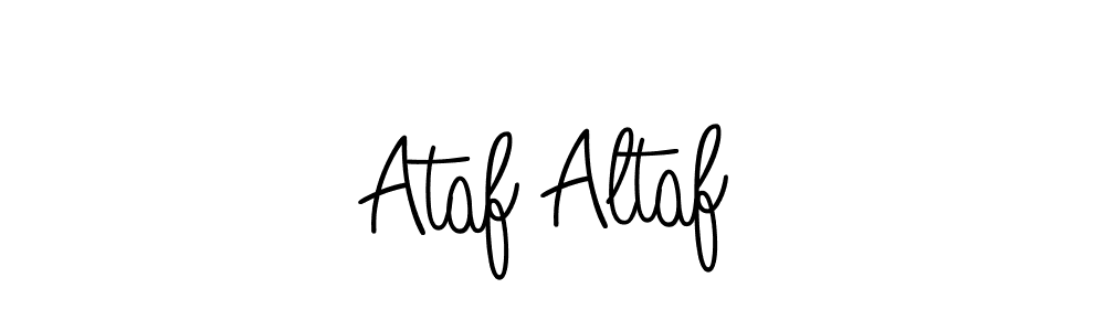 Use a signature maker to create a handwritten signature online. With this signature software, you can design (Angelique-Rose-font-FFP) your own signature for name Ataf Altaf. Ataf Altaf signature style 5 images and pictures png