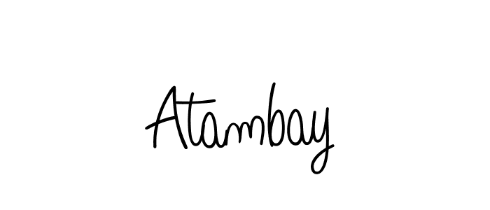 Design your own signature with our free online signature maker. With this signature software, you can create a handwritten (Angelique-Rose-font-FFP) signature for name Atambay. Atambay signature style 5 images and pictures png