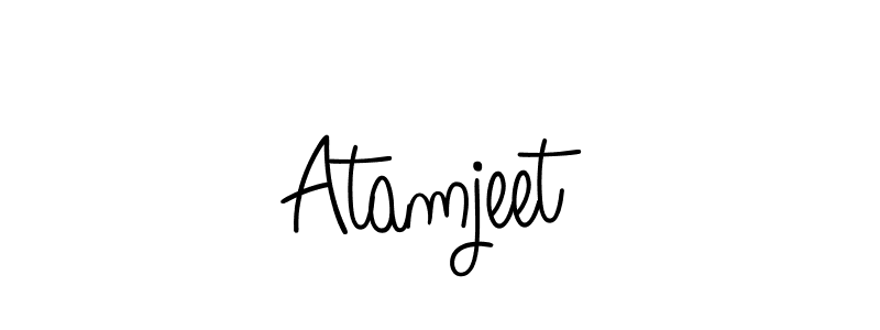 You should practise on your own different ways (Angelique-Rose-font-FFP) to write your name (Atamjeet) in signature. don't let someone else do it for you. Atamjeet signature style 5 images and pictures png