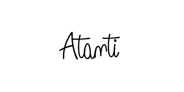 You should practise on your own different ways (Angelique-Rose-font-FFP) to write your name (Atanti) in signature. don't let someone else do it for you. Atanti signature style 5 images and pictures png