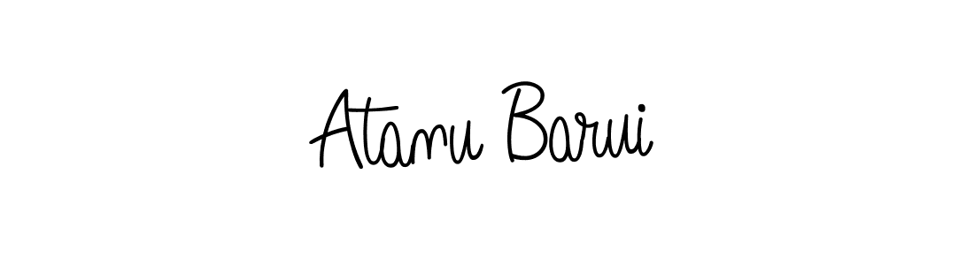 How to make Atanu Barui name signature. Use Angelique-Rose-font-FFP style for creating short signs online. This is the latest handwritten sign. Atanu Barui signature style 5 images and pictures png