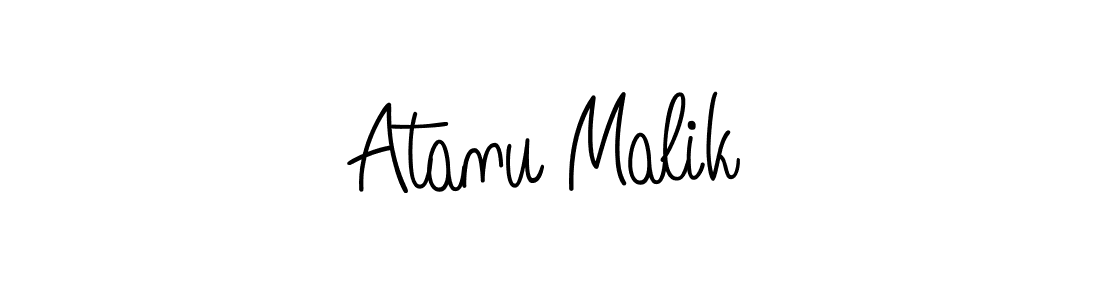 Make a beautiful signature design for name Atanu Malik. With this signature (Angelique-Rose-font-FFP) style, you can create a handwritten signature for free. Atanu Malik signature style 5 images and pictures png