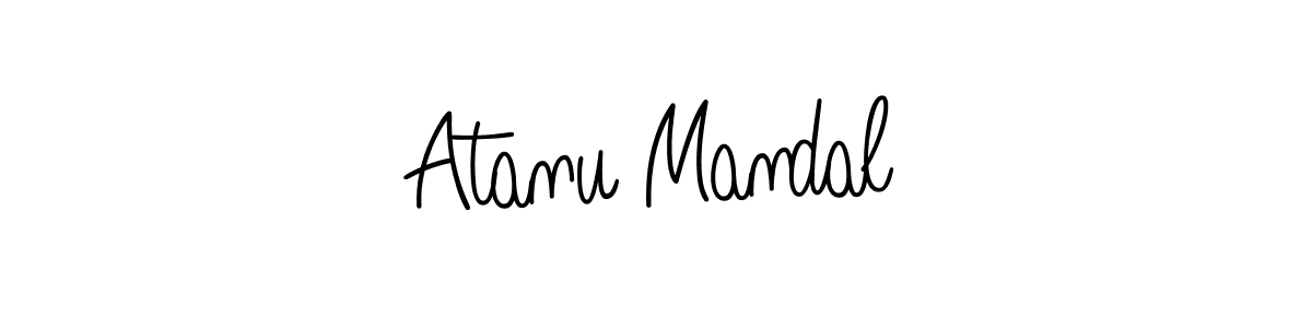 The best way (Angelique-Rose-font-FFP) to make a short signature is to pick only two or three words in your name. The name Atanu Mandal include a total of six letters. For converting this name. Atanu Mandal signature style 5 images and pictures png