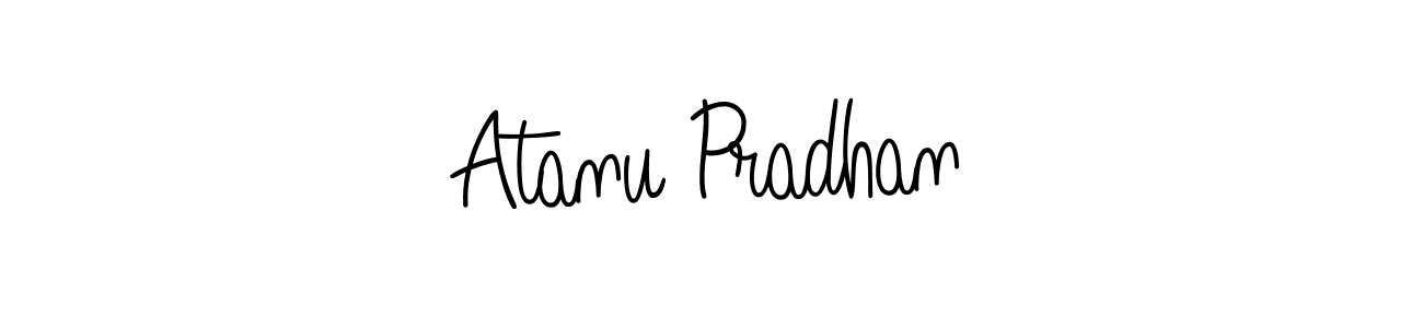 The best way (Angelique-Rose-font-FFP) to make a short signature is to pick only two or three words in your name. The name Atanu Pradhan include a total of six letters. For converting this name. Atanu Pradhan signature style 5 images and pictures png