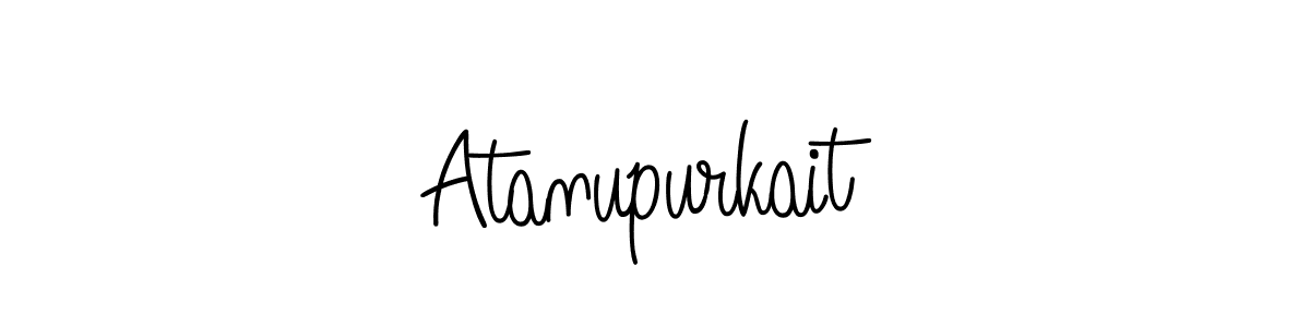 The best way (Angelique-Rose-font-FFP) to make a short signature is to pick only two or three words in your name. The name Atanupurkait include a total of six letters. For converting this name. Atanupurkait signature style 5 images and pictures png