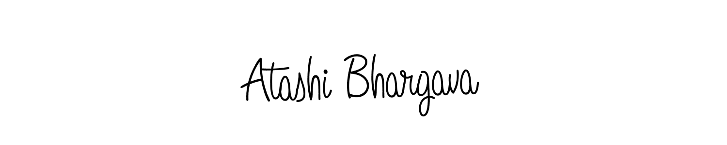 The best way (Angelique-Rose-font-FFP) to make a short signature is to pick only two or three words in your name. The name Atashi Bhargava include a total of six letters. For converting this name. Atashi Bhargava signature style 5 images and pictures png