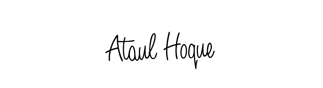 You should practise on your own different ways (Angelique-Rose-font-FFP) to write your name (Ataul Hoque) in signature. don't let someone else do it for you. Ataul Hoque signature style 5 images and pictures png