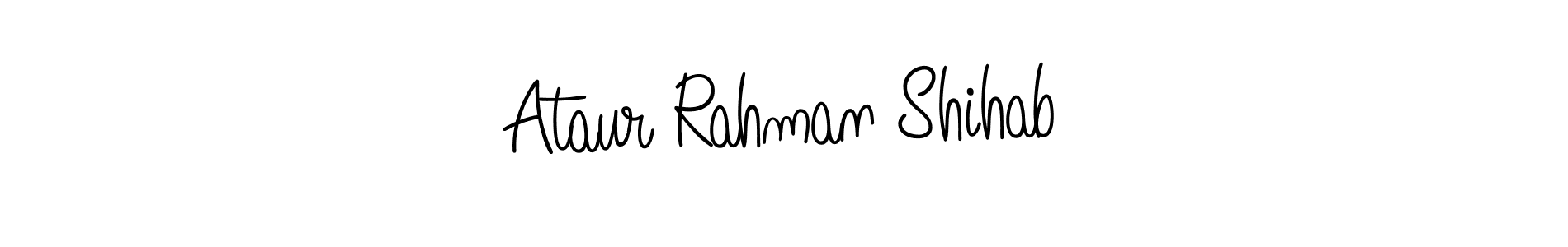 The best way (Angelique-Rose-font-FFP) to make a short signature is to pick only two or three words in your name. The name Ataur Rahman Shihab include a total of six letters. For converting this name. Ataur Rahman Shihab signature style 5 images and pictures png