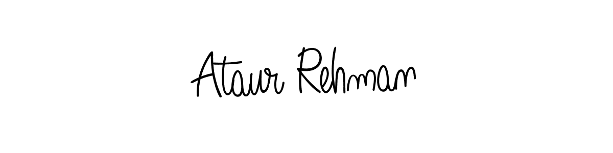 You should practise on your own different ways (Angelique-Rose-font-FFP) to write your name (Ataur Rehman) in signature. don't let someone else do it for you. Ataur Rehman signature style 5 images and pictures png