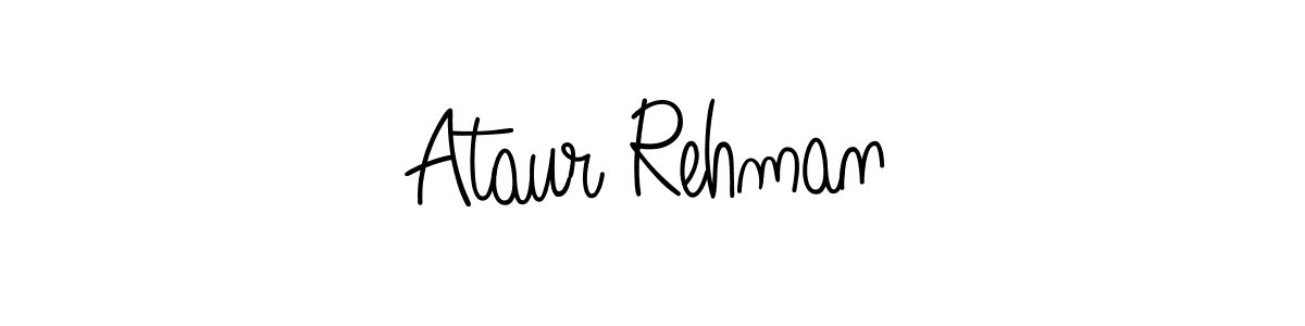 You should practise on your own different ways (Angelique-Rose-font-FFP) to write your name (Ataur Rehman) in signature. don't let someone else do it for you. Ataur Rehman signature style 5 images and pictures png