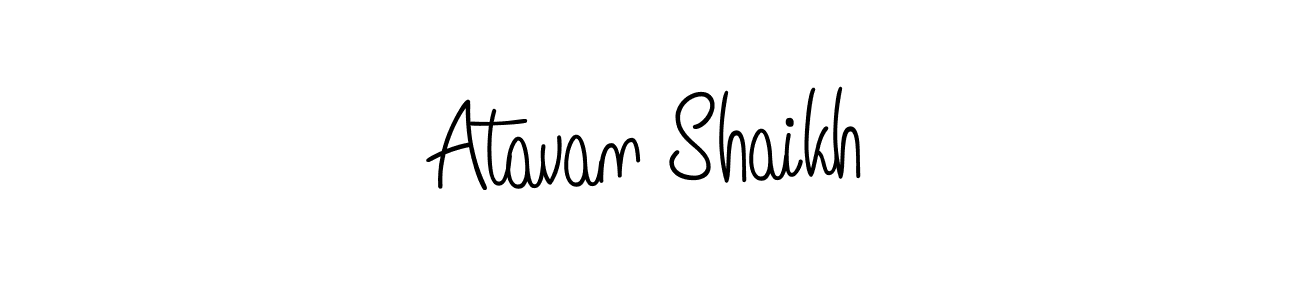 Atavan Shaikh stylish signature style. Best Handwritten Sign (Angelique-Rose-font-FFP) for my name. Handwritten Signature Collection Ideas for my name Atavan Shaikh. Atavan Shaikh signature style 5 images and pictures png