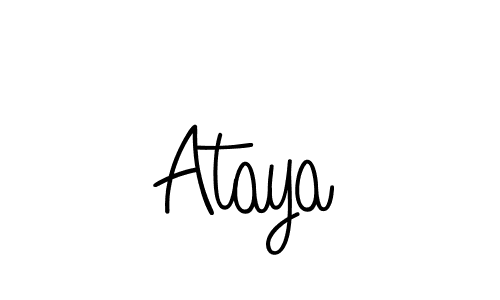 Design your own signature with our free online signature maker. With this signature software, you can create a handwritten (Angelique-Rose-font-FFP) signature for name Ataya. Ataya signature style 5 images and pictures png