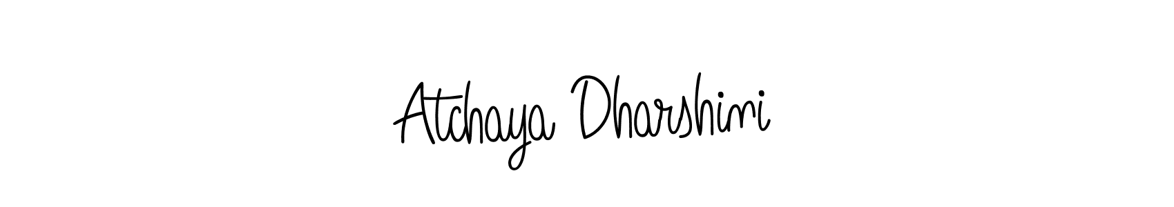 Create a beautiful signature design for name Atchaya Dharshini. With this signature (Angelique-Rose-font-FFP) fonts, you can make a handwritten signature for free. Atchaya Dharshini signature style 5 images and pictures png