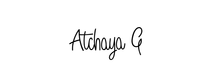 How to Draw Atchaya G signature style? Angelique-Rose-font-FFP is a latest design signature styles for name Atchaya G. Atchaya G signature style 5 images and pictures png