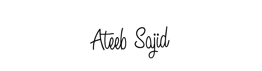 How to make Ateeb Sajid name signature. Use Angelique-Rose-font-FFP style for creating short signs online. This is the latest handwritten sign. Ateeb Sajid signature style 5 images and pictures png